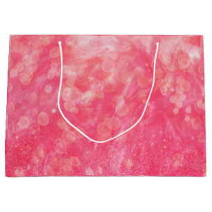 Modern Abstract Pink Color Watercolor Large Gift Bag
