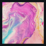 Modern Abstract Pink Paint Swirl Fine Art Faux Canvas Print<br><div class="desc">Pretty in pink contemporary abstract art paint swirl with light pink,  gold and blue. Perfect for a pop of color in any home.</div>