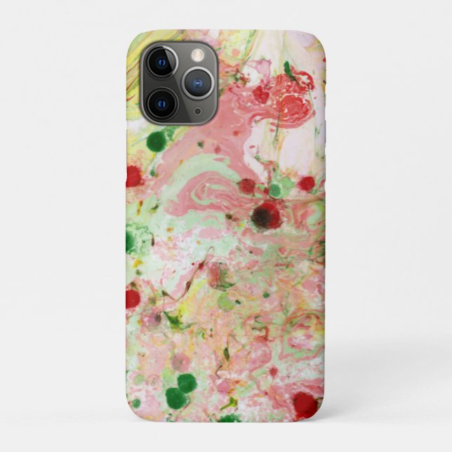 Modern Abstract Pink Red Yellow Green Template Case-Mate iPhone Case (Back)