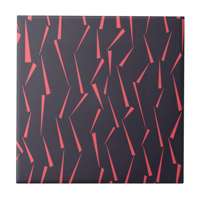 Modern abstract playful geometric triangle pattern tile (Front)