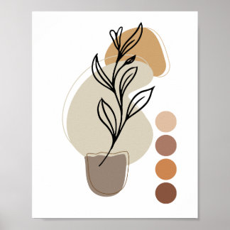 Modern Abstract Poster, Contemporary, Elegant Boho Poster