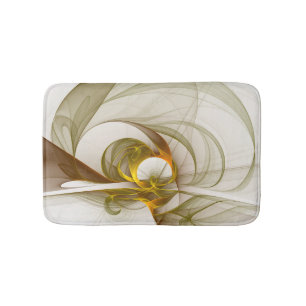 Modern Abstract Precious Metal Colours Fractal Bath Mat