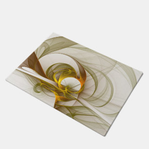 Modern Abstract Precious Metal Colours Fractal Doormat
