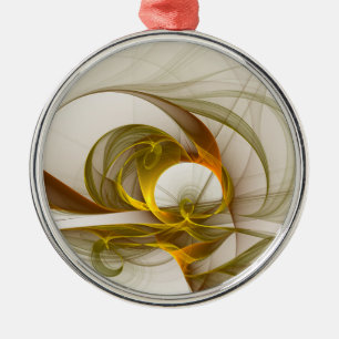 Modern Abstract Precious Metal Colours Fractal Tree Decoration