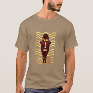 Modern abstract primitive silhouette face art T-Shirt