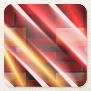 Modern Abstract Print Art Decor Digital Art Square Paper Coaster