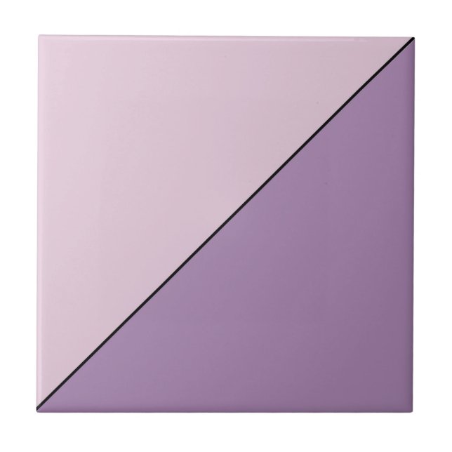 Modern Abstract Purple Geometric Triangle Tile (Front)
