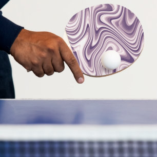 Modern Abstract Purple Liquid Marble Ping Pong Paddle