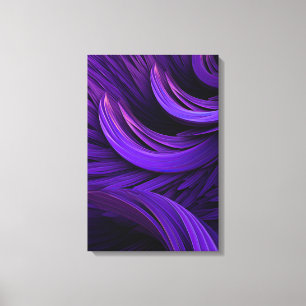 Modern Abstract Purple Swirls Contemporary Art Canvas Print