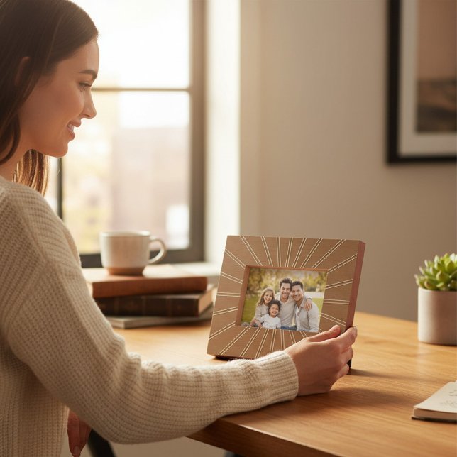 Modern Abstract Rays Laser Etched Picture Frame (Creator Uploaded)