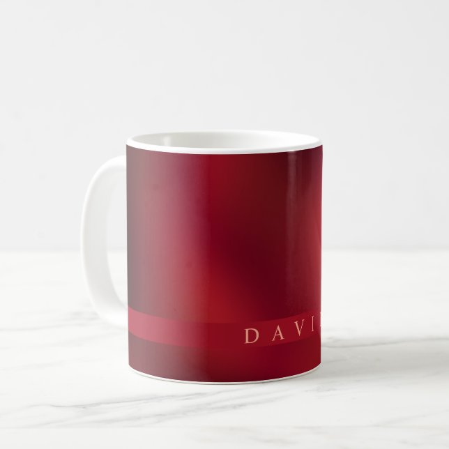 Modern Abstract Red and Black Coffee Mug (Front Left)