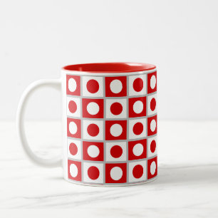 Modern Abstract Red & White Coffee Mug
