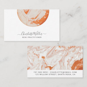 Modern Abstract Reiki Practitioner Business Card