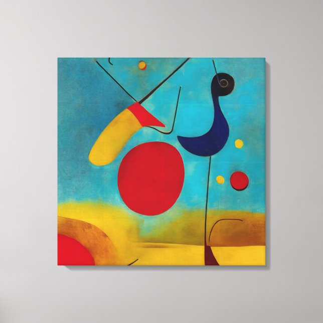 Modern Abstract Road Runner Canvas Print (Front)