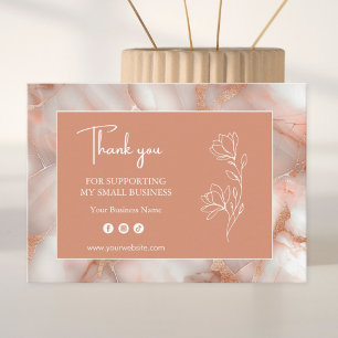 Modern Abstract Rose Gold Business Card