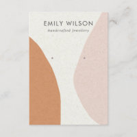 Modern Abstract Rust Blush Art Earring Display