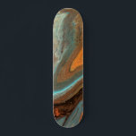 Modern Abstract Rustic Liquid Marble Paint Skateboard<br><div class="desc">This modern design features a rustic liquid marble pain in orange, teal and brown tones #marble #liquidart #orange #teal #brown #rustic #masculine #giftsforguys #giftsforhim #giftsforher #feminine #girly #customgifts #skate #skateboards #skateboarding #outdoor #sports #sportsequipment #fun #fashion #customdesign #custom #christmas #birthday #holidays</div>