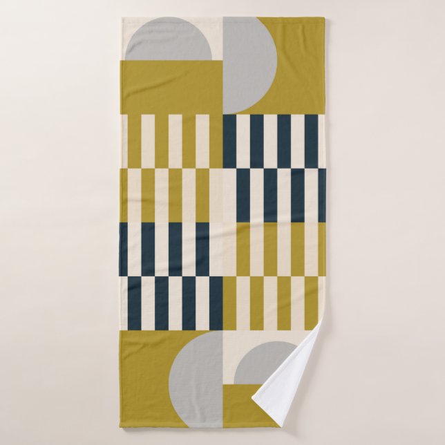 Modern abstract seamless geometric pattern with se bath towel (Bath Towel)