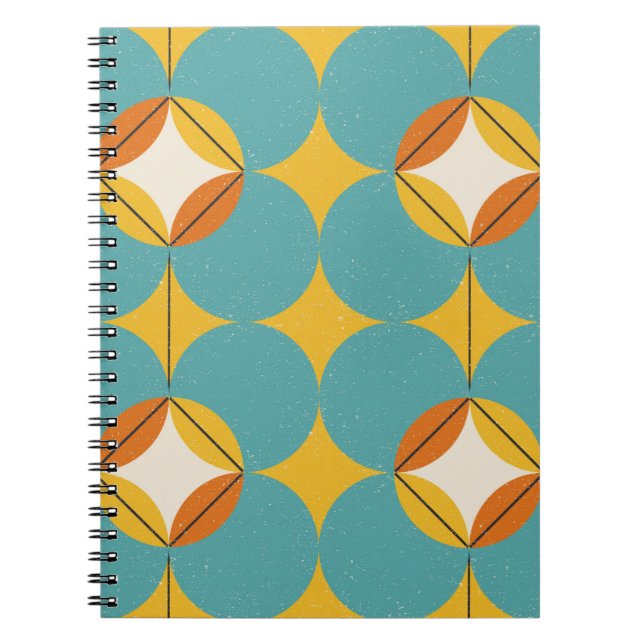 Modern abstract seamless geometric pattern with se notebook (Front)