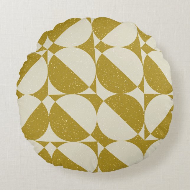 Modern abstract seamless geometric pattern with se round cushion (Front)