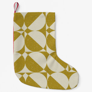 Modern abstract seamless geometric pattern with se small christmas stocking