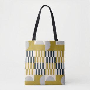 Modern abstract seamless geometric pattern with se tote bag