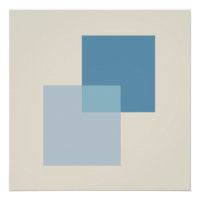 Modern Abstract Shades of Blue, Minimalist Design