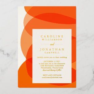 Modern Abstract Shapes in Orange Chic Wedding