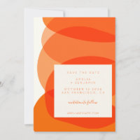 Modern Abstract Shapes in Orange Chic Wedding