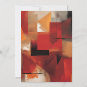 Modern Abstract Shapes Painting Colourful Art Holiday Card