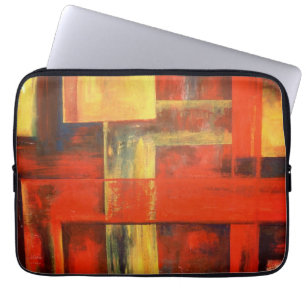 Modern Abstract Shapes Painting  Laptop Sleeve