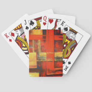 Modern Abstract Shapes Painting  Playing Cards