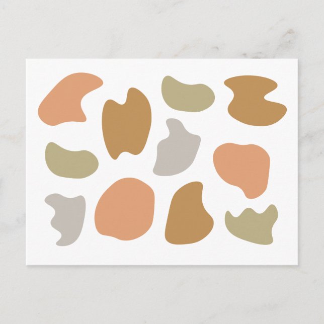 Modern Abstract Shapes Postcard (Front)