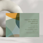 Modern Abstract Shapes Sage Teal Unique Wedding Save The Date<br><div class="desc">Modern Abstract Shapes Sage Teal Unique Wedding Save the Date</div>