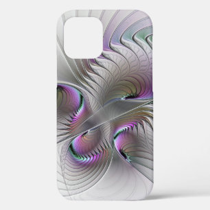 Modern Abstract Shy Fantasy Figure Fractal Art iPhone 12 Case