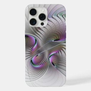 Modern Abstract Shy Fantasy Figure Fractal Art iPhone 15 Pro Max Case