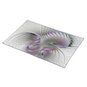 Modern Abstract Shy Fantasy Figure Fractal Art Placemat (On Table)