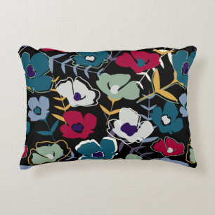 Modern abstract simple little flowers and leaves e decorative cushion