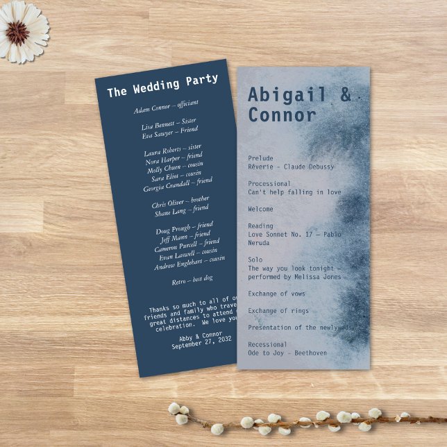 Modern Abstract Slate Blue Grey Mist Watercolor Programme (Creator Uploaded)