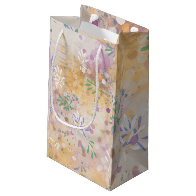 Modern Abstract  Small Gift Bag (Back Angled)