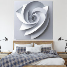 Modern Abstract Spiral – Minimalist 3D AI art 