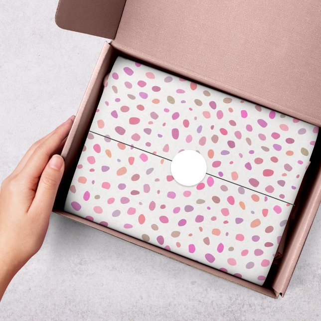 Modern Abstract Spots Pattern in Pink Tissue Paper (Creator Uploaded)