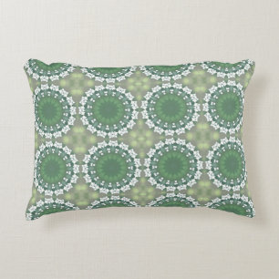Modern Abstract Spring Green Floral Pattern  Decorative Cushion