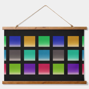 Modern Abstract Squares Pattern Hanging Tapestry