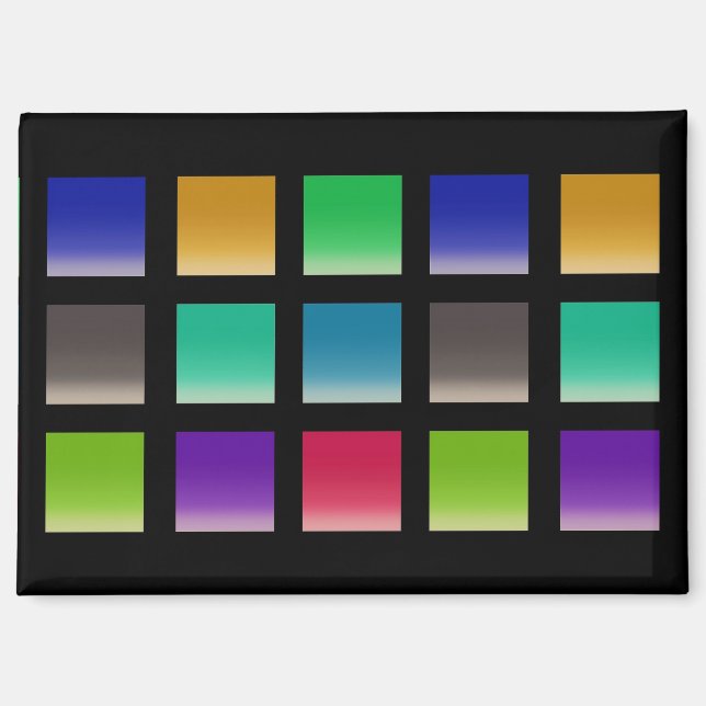 Modern Abstract Squares Pattern Magnet (Front)
