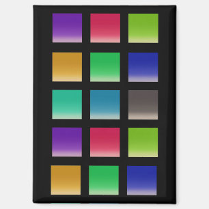 Modern Abstract Squares Pattern Magnet