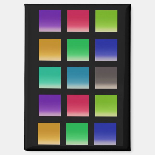 Modern Abstract Squares Pattern Magnet (Front)
