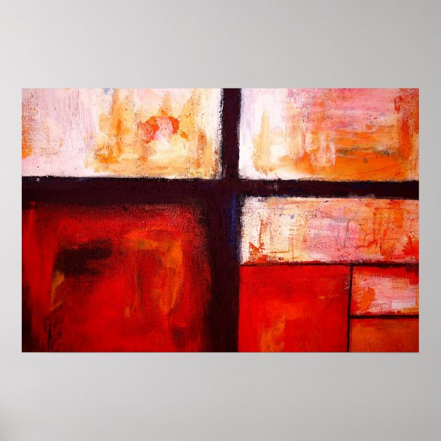Modern Abstract Squares Print Abstract Art Posters (Front)