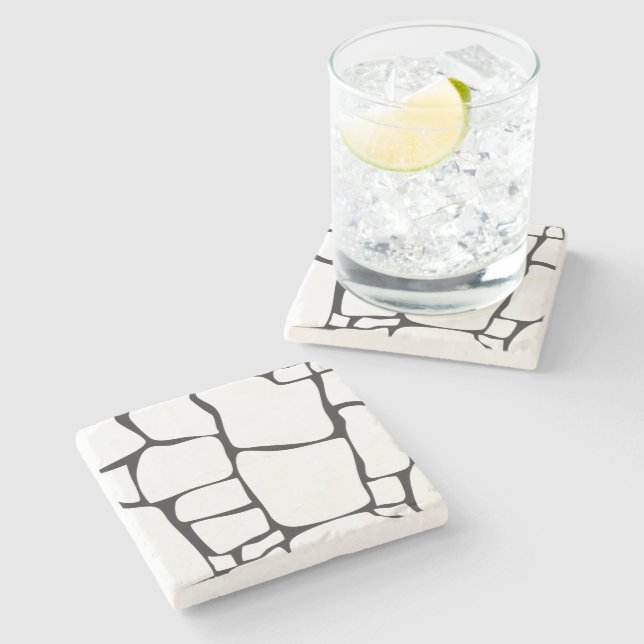 Modern Abstract Stone Mosaic Decorative Coaster (Side)