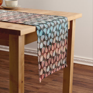 Modern abstract stripes geometric pattern 1294 short table runner